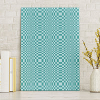 Cyan Filipino Binakol Motifs Canvas Wall Art Mabuhay Philippines Festival Kusikus Pattern