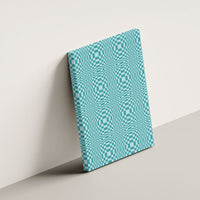 Cyan Filipino Binakol Motifs Canvas Wall Art Mabuhay Philippines Festival Kusikus Pattern