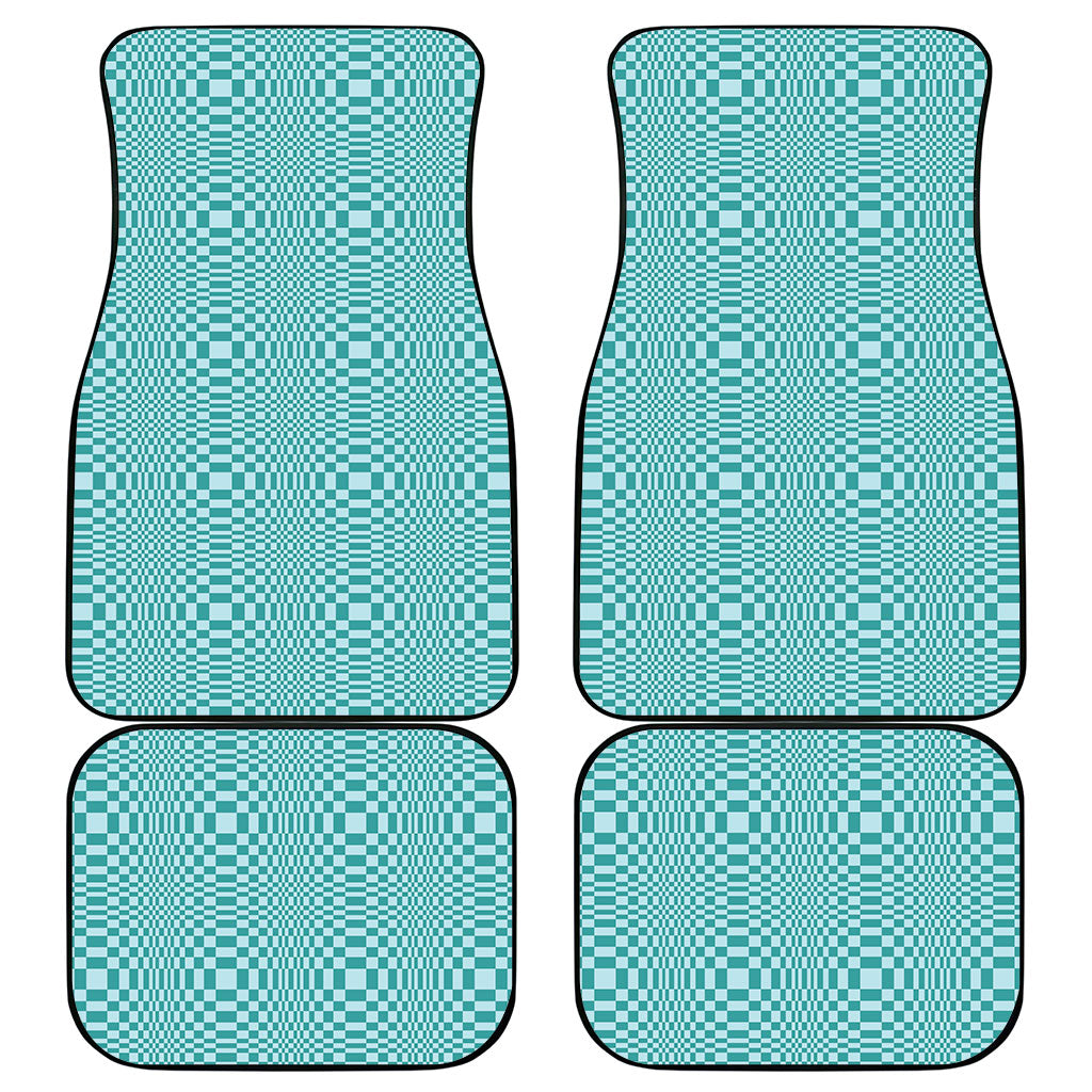 Cyan Filipino Binakol Motifs Car Mats Mabuhay Philippines Festival Kusikus Pattern