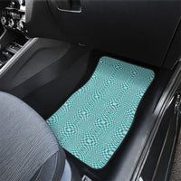 Cyan Filipino Binakol Motifs Car Mats Mabuhay Philippines Festival Kusikus Pattern