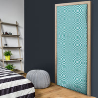 Cyan Filipino Binakol Motifs Door Cover Mabuhay Philippines Festival Kusikus Pattern