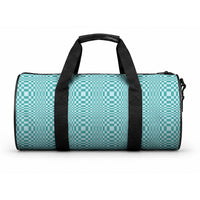 Cyan Filipino Binakol Motifs Duffle Bag Mabuhay Philippines Festival Kusikus Pattern
