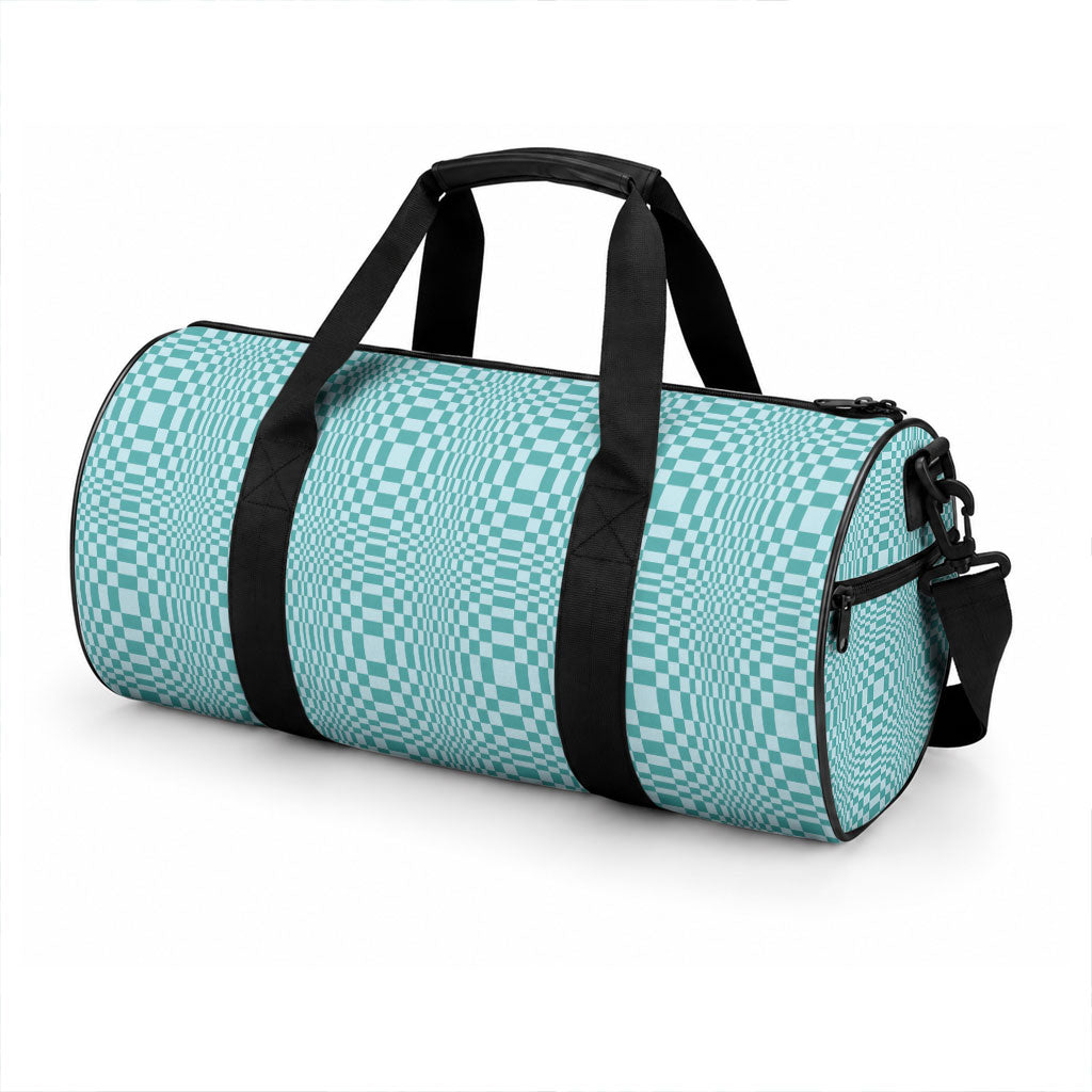 Cyan Filipino Binakol Motifs Duffle Bag Mabuhay Philippines Festival Kusikus Pattern