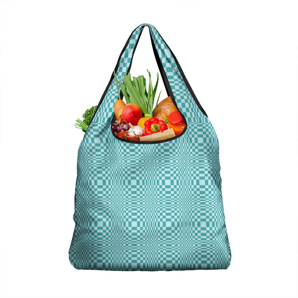 Cyan Filipino Binakol Motifs Grocery Bag Mabuhay Philippines Festival Kusikus Pattern