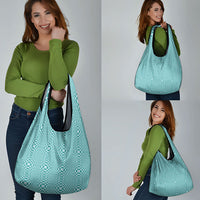 Cyan Filipino Binakol Motifs Grocery Bag Mabuhay Philippines Festival Kusikus Pattern