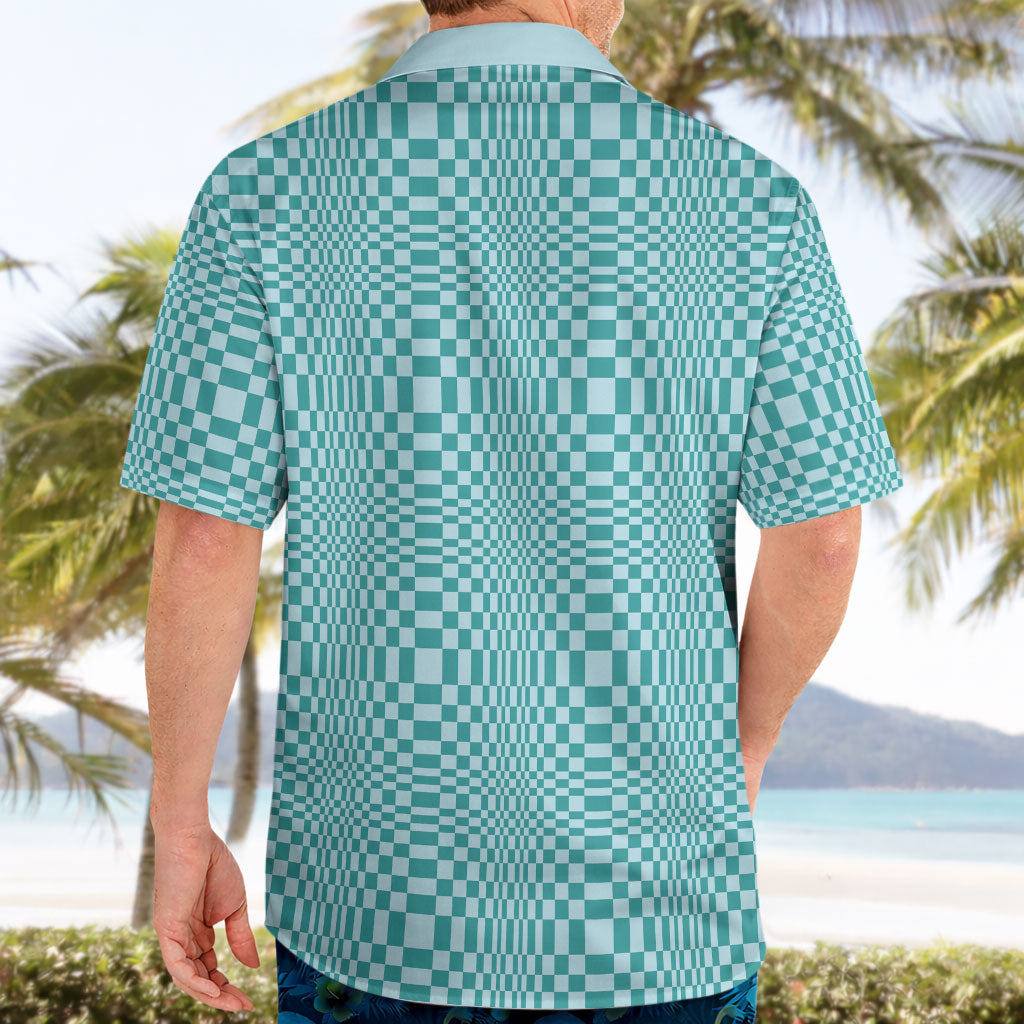 Cyan Filipino Binakol Motifs Hawaiian Shirt Mabuhay Philippines Festival Kusikus Pattern