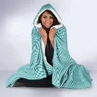 Cyan Filipino Binakol Motifs Hooded Blanket Mabuhay Philippines Festival Kusikus Pattern