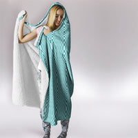 Cyan Filipino Binakol Motifs Hooded Blanket Mabuhay Philippines Festival Kusikus Pattern