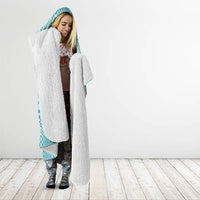 Cyan Filipino Binakol Motifs Hooded Blanket Mabuhay Philippines Festival Kusikus Pattern