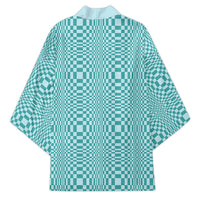 Cyan Filipino Binakol Motifs Kimono Mabuhay Philippines Festival Kusikus Pattern