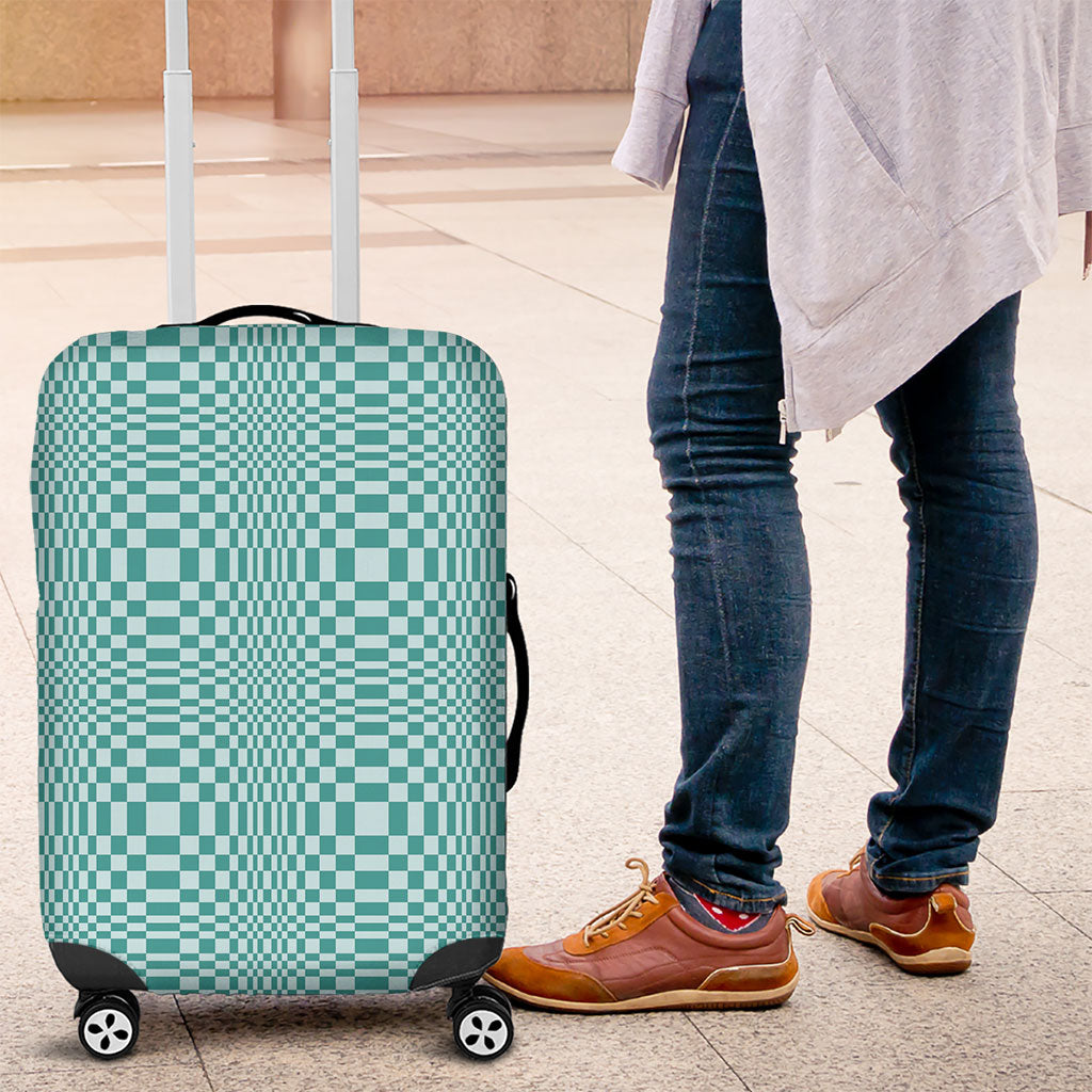 Cyan Filipino Binakol Motifs Luggage Cover Mabuhay Philippines Festival Kusikus Pattern