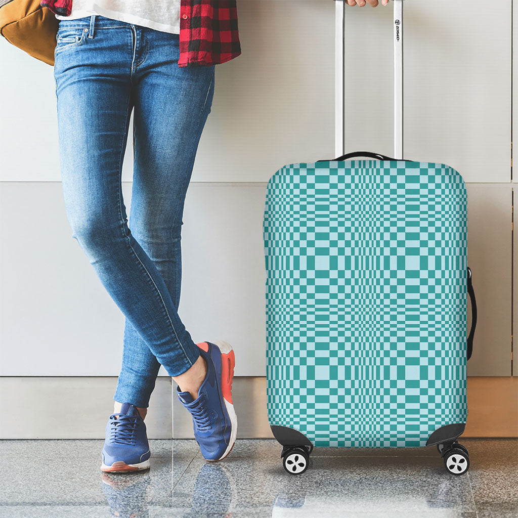 Cyan Filipino Binakol Motifs Luggage Cover Mabuhay Philippines Festival Kusikus Pattern