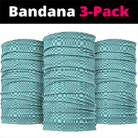 Cyan Filipino Binakol Motifs Neck Gaiter Mabuhay Philippines Festival Kusikus Pattern