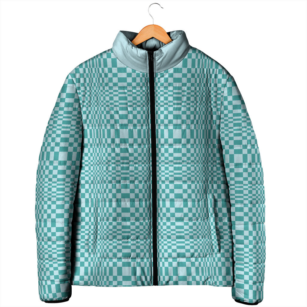 Cyan Filipino Binakol Motifs Padded Jacket Mabuhay Philippines Festival Kusikus Pattern