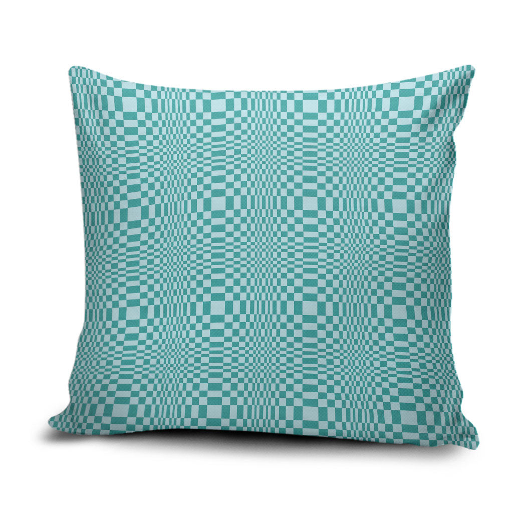 Cyan Filipino Binakol Motifs Pillow Cover Mabuhay Philippines Festival Kusikus Pattern