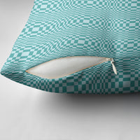 Cyan Filipino Binakol Motifs Pillow Cover Mabuhay Philippines Festival Kusikus Pattern