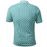 Cyan Filipino Binakol Motifs Polo Shirt Mabuhay Philippines Festival Kusikus Pattern
