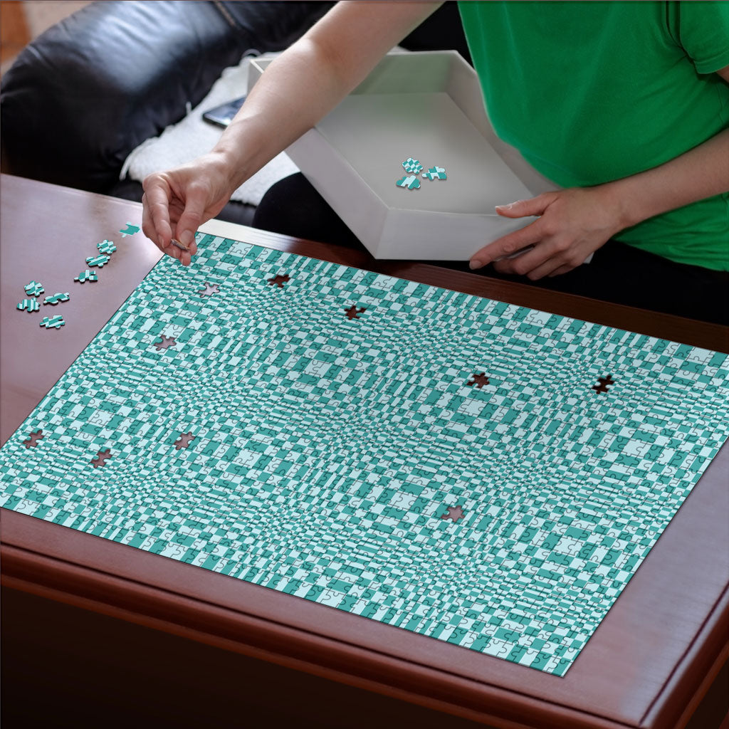 Cyan Filipino Binakol Motifs Puzzle Mabuhay Philippines Festival Kusikus Pattern