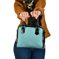 Cyan Filipino Binakol Motifs Shoulder Handbag Mabuhay Philippines Festival Kusikus Pattern