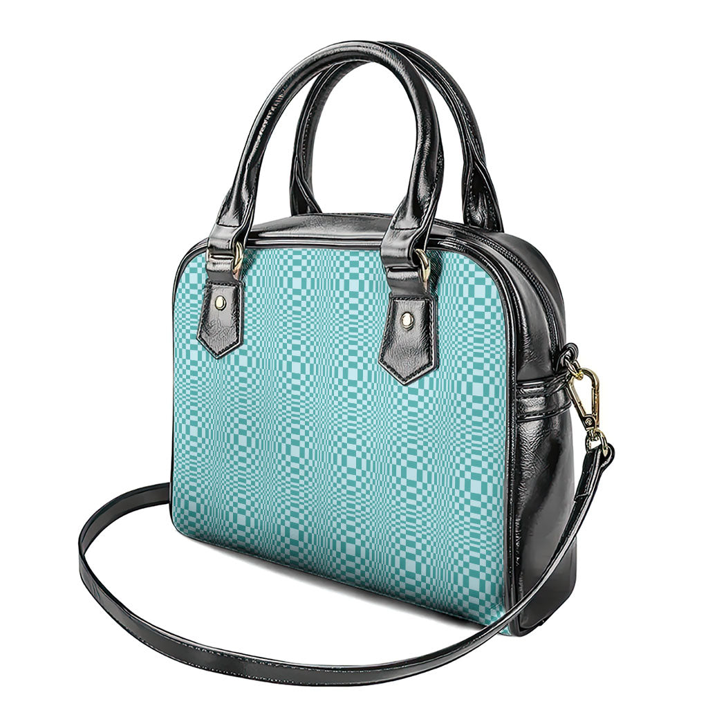 Cyan Filipino Binakol Motifs Shoulder Handbag Mabuhay Philippines Festival Kusikus Pattern