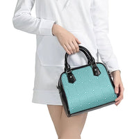 Cyan Filipino Binakol Motifs Shoulder Handbag Mabuhay Philippines Festival Kusikus Pattern