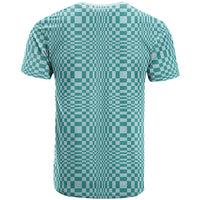 Cyan Filipino Binakol Motifs T Shirt Mabuhay Philippines Festival Kusikus Pattern