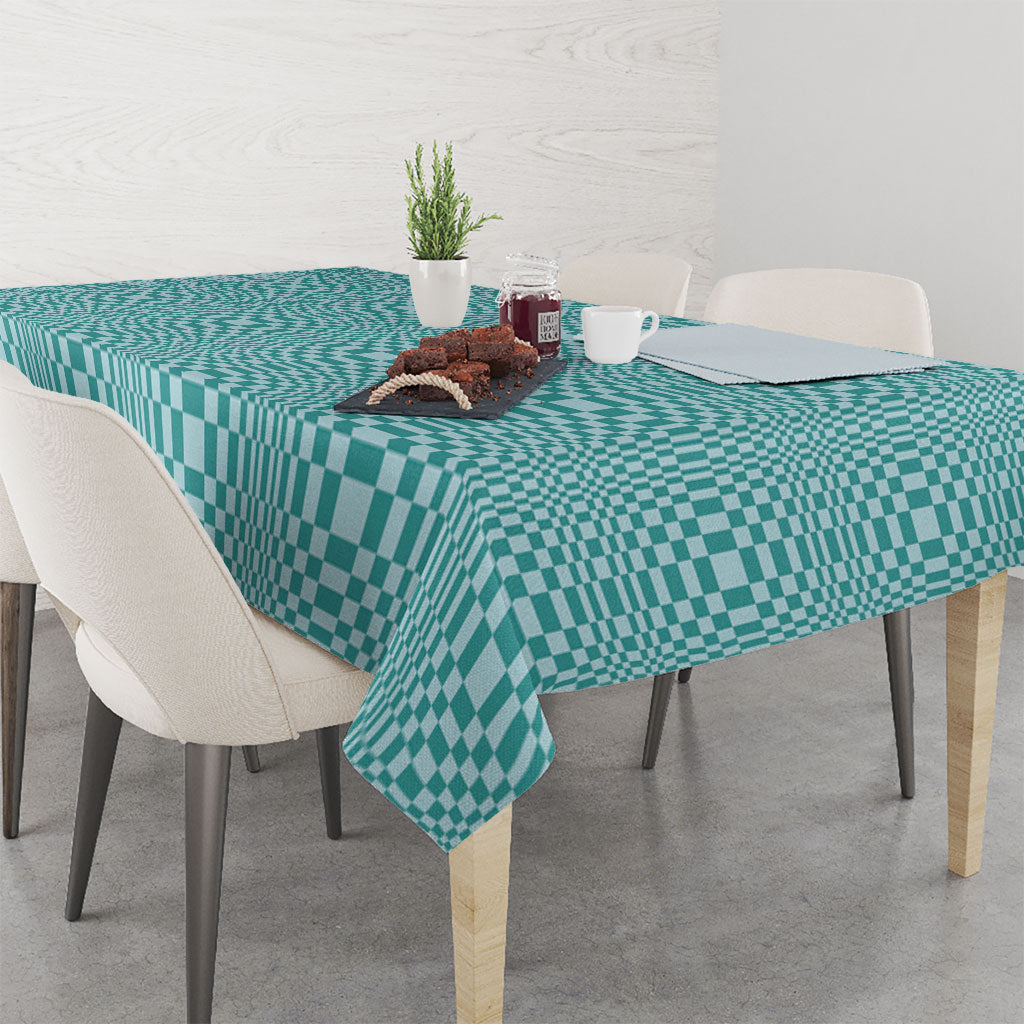 Cyan Filipino Binakol Motifs Tablecloth Mabuhay Philippines Festival Kusikus Pattern