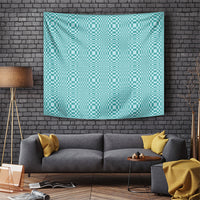 Cyan Filipino Binakol Motifs Tapestry Mabuhay Philippines Festival Kusikus Pattern