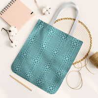Cyan Filipino Binakol Motifs Tote Bag Mabuhay Philippines Festival Kusikus Pattern