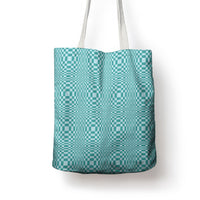Cyan Filipino Binakol Motifs Tote Bag Mabuhay Philippines Festival Kusikus Pattern