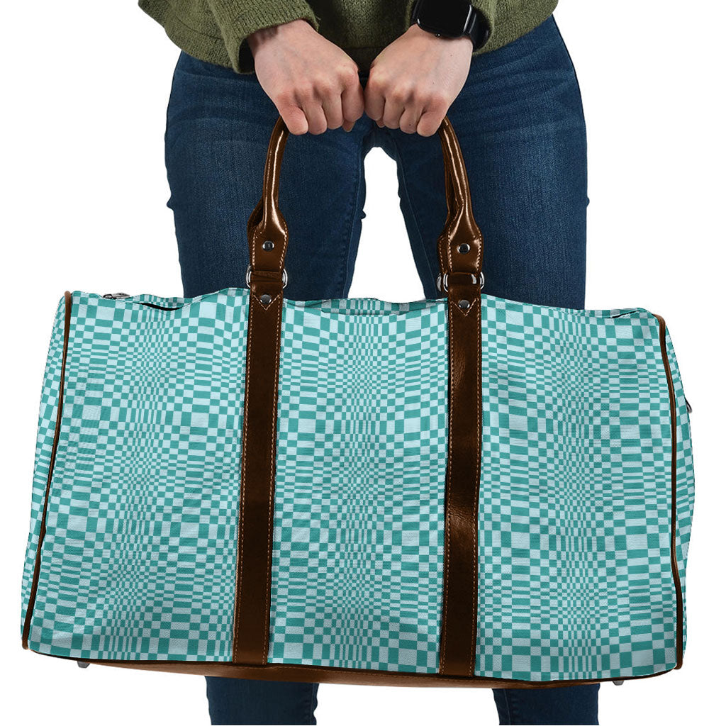 Cyan Filipino Binakol Motifs Travel Bag Mabuhay Philippines Festival Kusikus Pattern