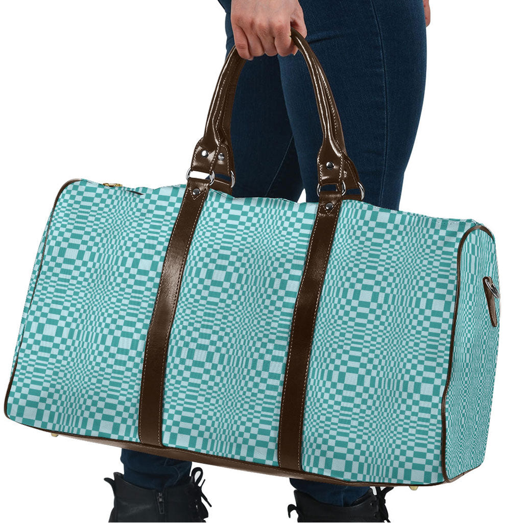 Cyan Filipino Binakol Motifs Travel Bag Mabuhay Philippines Festival Kusikus Pattern