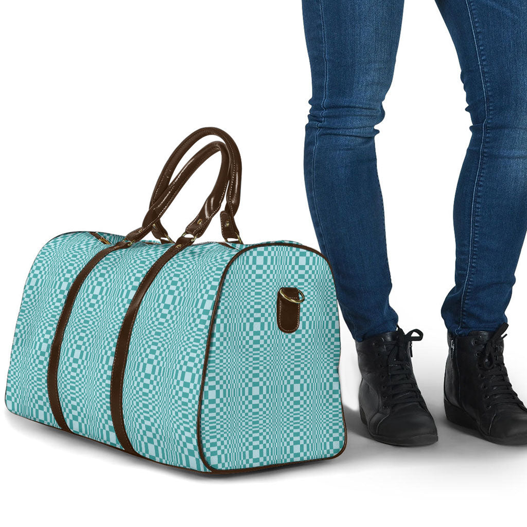 Cyan Filipino Binakol Motifs Travel Bag Mabuhay Philippines Festival Kusikus Pattern