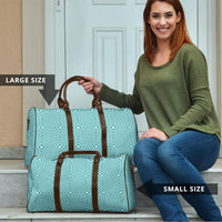 Cyan Filipino Binakol Motifs Travel Bag Mabuhay Philippines Festival Kusikus Pattern