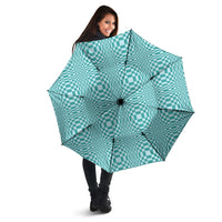 Cyan Filipino Binakol Motifs Umbrella Mabuhay Philippines Festival Kusikus Pattern