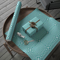 Cyan Filipino Binakol Motifs Wrapping Paper Mabuhay Philippines Festival Kusikus Pattern