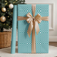 Cyan Filipino Binakol Motifs Wrapping Paper Mabuhay Philippines Festival Kusikus Pattern