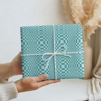 Cyan Filipino Binakol Motifs Wrapping Paper Mabuhay Philippines Festival Kusikus Pattern
