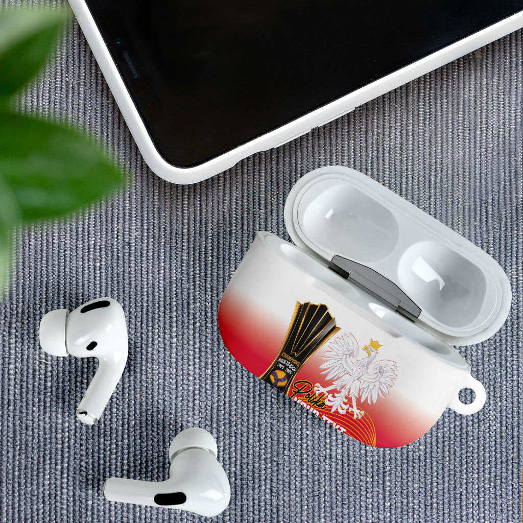 Personalised Poland Volleyball 2026 AirPods Case Polska Back To Back Champions