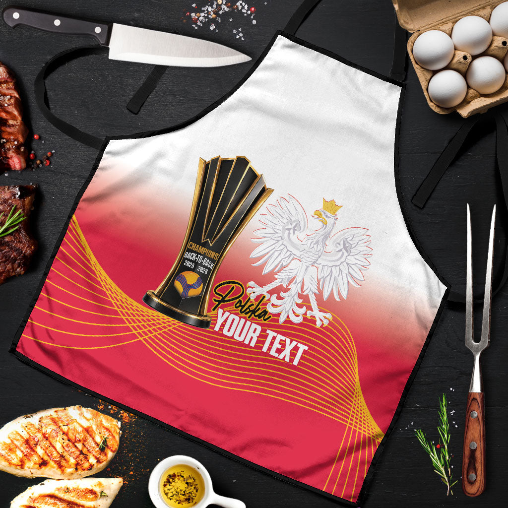 Personalised Poland Volleyball 2026 Apron Polska Back To Back Champions