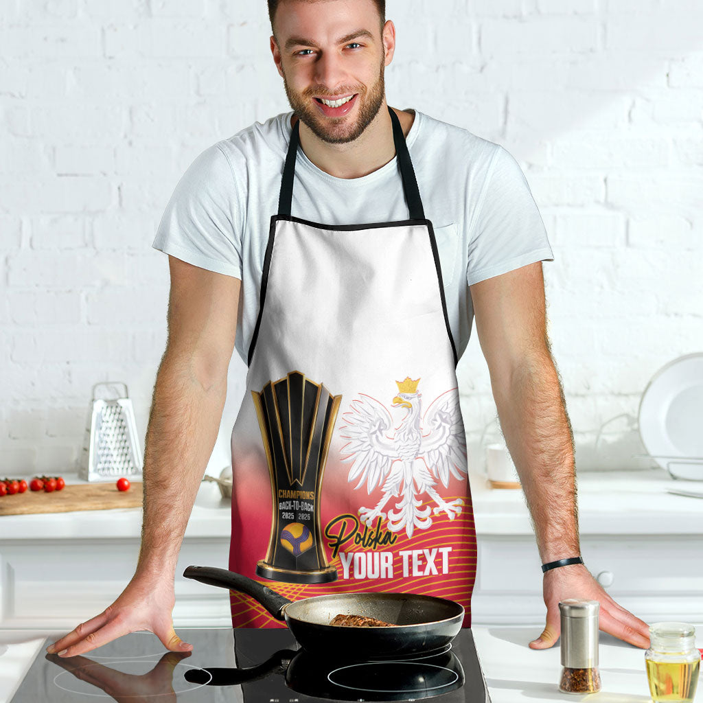 Personalised Poland Volleyball 2026 Apron Polska Back To Back Champions
