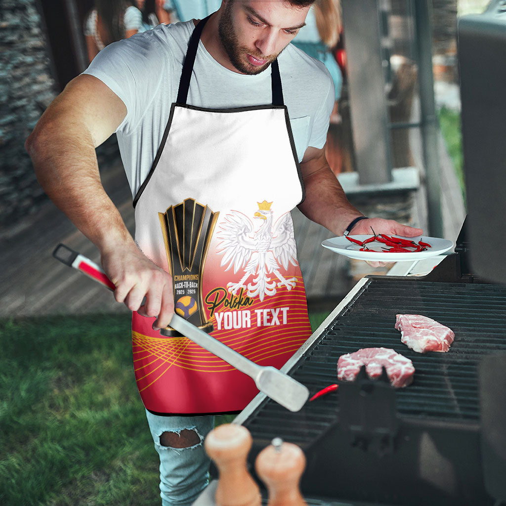 Personalised Poland Volleyball 2026 Apron Polska Back To Back Champions