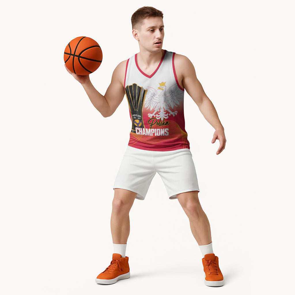 Personalised Poland Volleyball 2026 Basketball Jersey Polska Back To Back Champions
