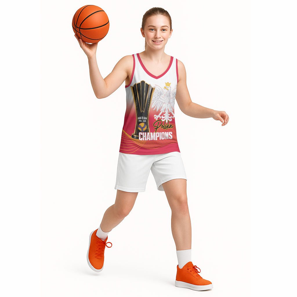Personalised Poland Volleyball 2026 Basketball Jersey Polska Back To Back Champions