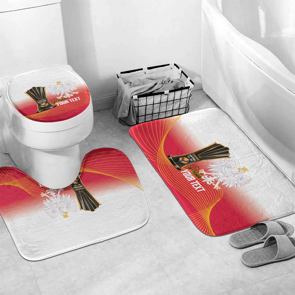 Personalised Poland Volleyball 2026 Bathroom Set Polska Back To Back Champions
