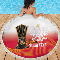 Personalised Poland Volleyball 2026 Beach Blanket Polska Back To Back Champions