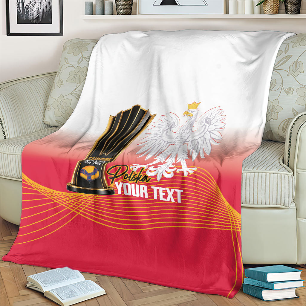Personalised Poland Volleyball 2026 Blanket Polska Back To Back Champions