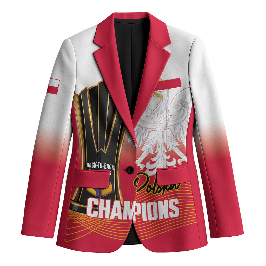 Personalised Poland Volleyball 2026 Blazer Polska Back To Back Champions