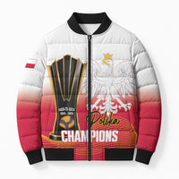 Personalised Poland Volleyball 2026 Bomber Puffer Jacket Polska Back To Back Champions