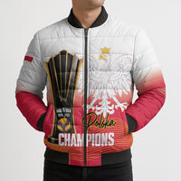 Personalised Poland Volleyball 2026 Bomber Puffer Jacket Polska Back To Back Champions